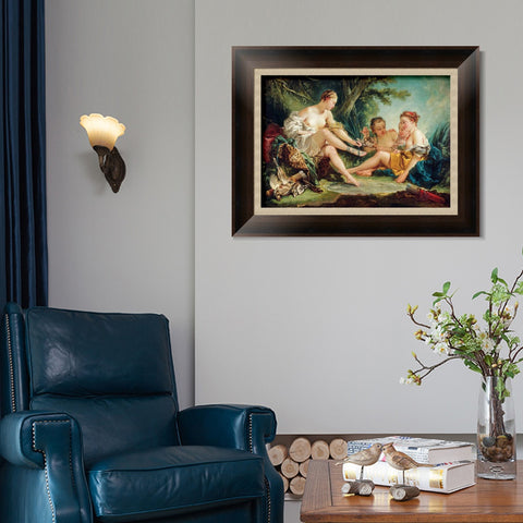 INVIN ART Framed Canvas Art Giclee Print Series#009 by Francois Boucher Wall Art Living Room Home Office Decorations