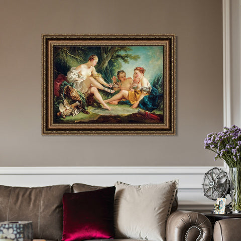 INVIN ART Framed Canvas Art Giclee Print Series#009 by Francois Boucher Wall Art Living Room Home Office Decorations