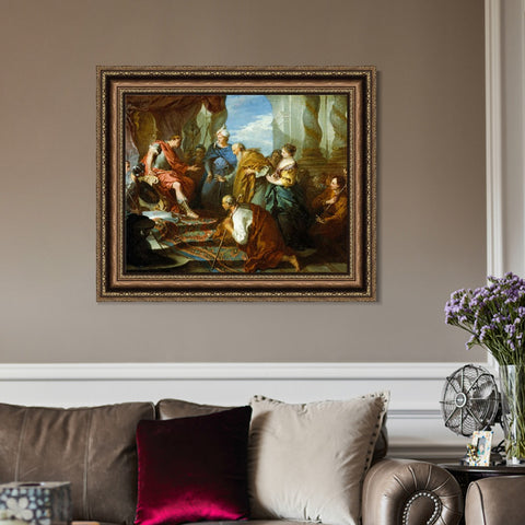 INVIN ART Framed Canvas Art Giclee Print Series#013 by Francois Boucher Wall Art Living Room Home Office Decorations