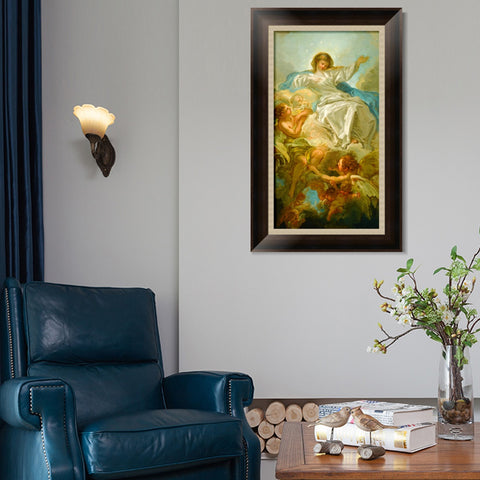 INVIN ART Framed Canvas Art Giclee Print Series#016 by Francois Boucher Wall Art Living Room Home Office Decorations