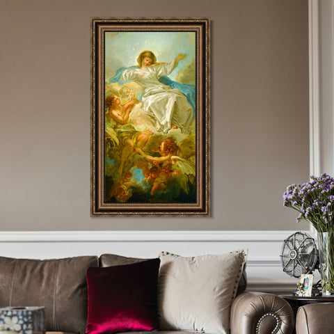 INVIN ART Framed Canvas Art Giclee Print Series#016 by Francois Boucher Wall Art Living Room Home Office Decorations