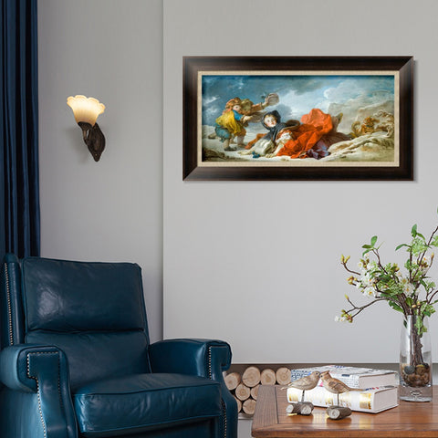 INVIN ART Framed Canvas Art Giclee Print Series#017 by Francois Boucher Wall Art Living Room Home Office Decorations