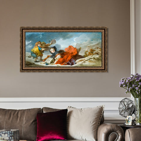 INVIN ART Framed Canvas Art Giclee Print Series#017 by Francois Boucher Wall Art Living Room Home Office Decorations