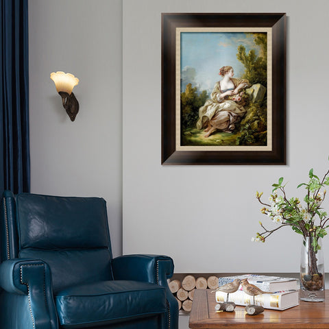 INVIN ART Framed Canvas Art Giclee Print Series#019 by Francois Boucher Wall Art Living Room Home Office Decorations