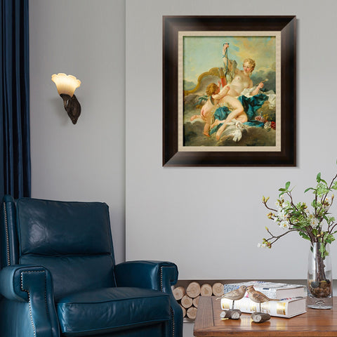 INVIN ART Framed Canvas Art Giclee Print Series#021 by Francois Boucher Wall Art Living Room Home Office Decorations