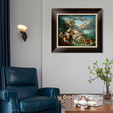 INVIN ART Framed Canvas Art Giclee Print The Abduction of Europa, 1747 by Francois Boucher Wall Art Living Room Home Office Decorations