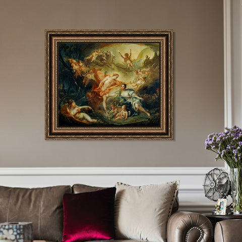 INVIN ART Framed Canvas Art Giclee Print Series#023 by Francois Boucher Wall Art Living Room Home Office Decorations