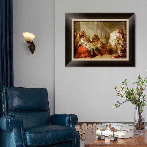 INVIN ART Framed Canvas Art Giclee Print Series#024 by Francois Boucher Wall Art Living Room Home Office Decorations
