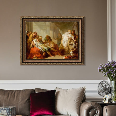 INVIN ART Framed Canvas Art Giclee Print Series#024 by Francois Boucher Wall Art Living Room Home Office Decorations