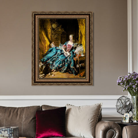INVIN ART Framed Canvas Art Giclee Print Madame de Pompadour by Francois Boucher Wall Art Living Room Home Office Decorations