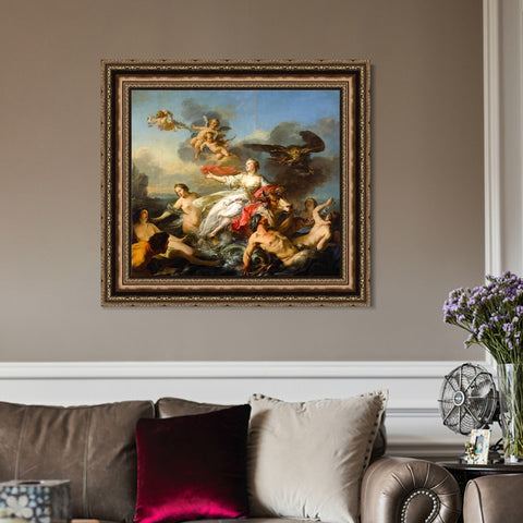 INVIN ART Framed Canvas Art Giclee Print Series#026 by Francois Boucher Wall Art Living Room Home Office Decorations