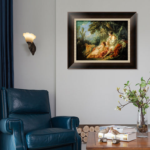 INVIN ART Framed Canvas Art Giclee Print Summer anagoria by Francois Boucher Wall Art Living Room Home Office Decorations