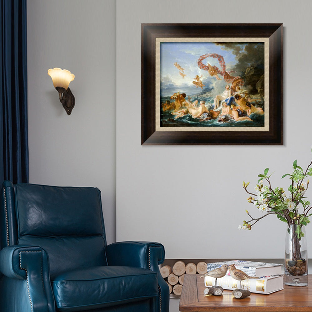 INVIN ART Framed Canvas Art Giclee Print The Triumph of Venus by Francois Boucher Wall Art Living Room Home Office Decorations