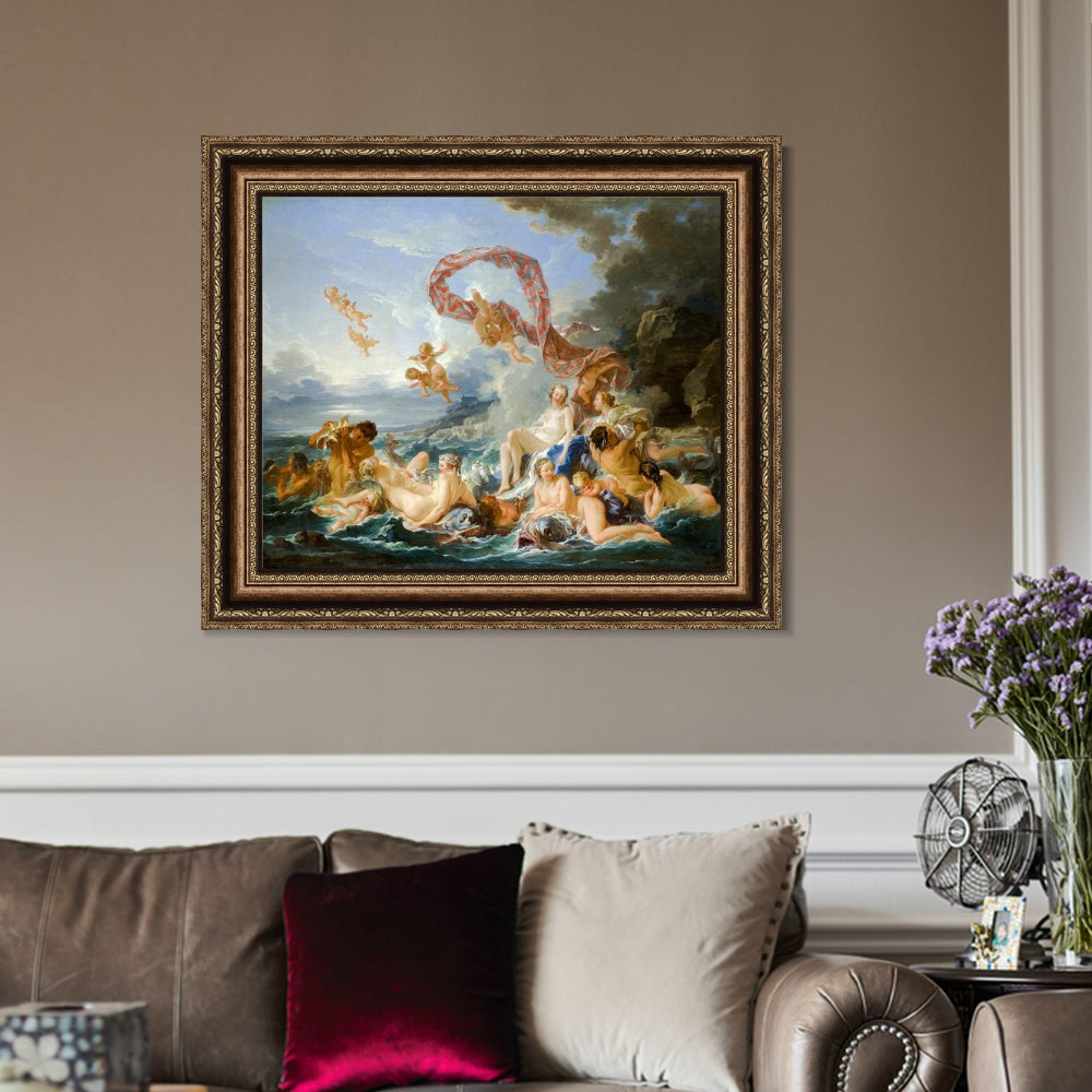 INVIN ART Framed Canvas Art Giclee Print The Triumph of Venus by Francois Boucher Wall Art Living Room Home Office Decorations