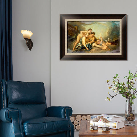 INVIN ART Framed Canvas Art Giclee Print Series#040 by Francois Boucher Wall Art Living Room Home Office Decorations