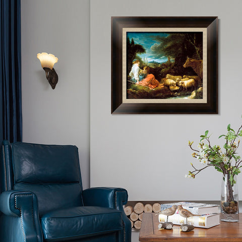 INVIN ART Framed Canvas Art Giclee Print Series#042 by Francois Boucher Wall Art Living Room Home Office Decorations