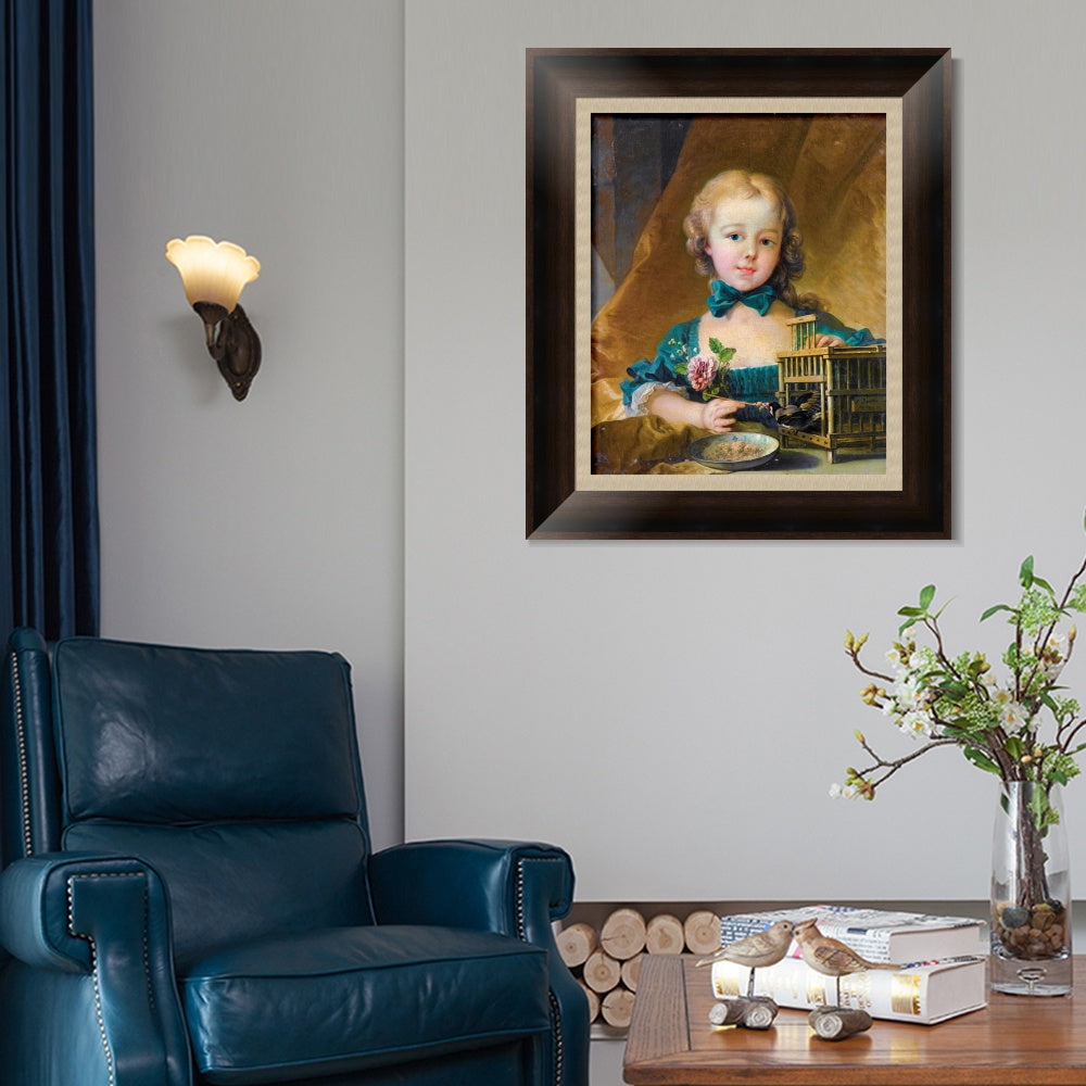 INVIN ART Framed Canvas Art Giclee Print Series#044 by Francois Boucher Wall Art Living Room Home Office Decorations