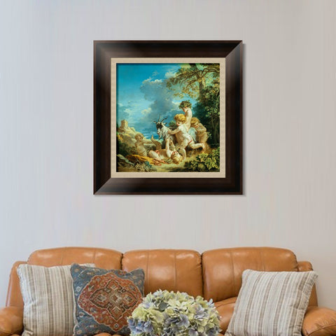 INVIN ART Framed Canvas Art Giclee Print Entitled Autumn, 1731 by Francois Boucher Wall Art Living Room Home Office Decorations