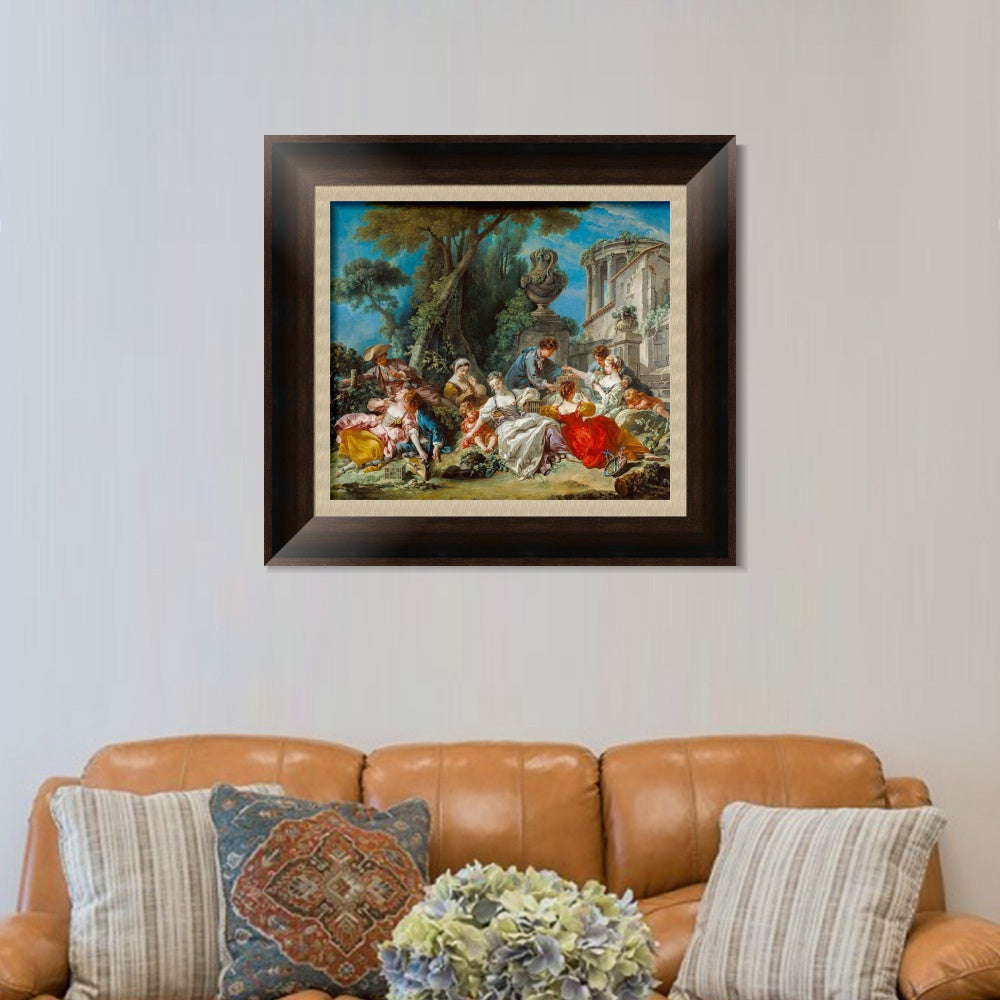 INVIN ART Framed Canvas Art Giclee Print Series#058 by Francois Boucher Wall Art Living Room Home Office Decorations