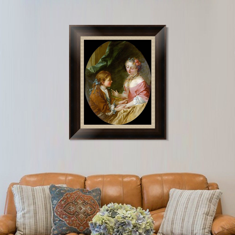 INVIN ART Framed Canvas Art Giclee Print Series#059 by Francois Boucher Wall Art Living Room Home Office Decorations