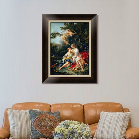 INVIN ART Framed Canvas Art Giclee Print Jupiter and Callisto by Francois Boucher Wall Art Living Room Home Office Decorations