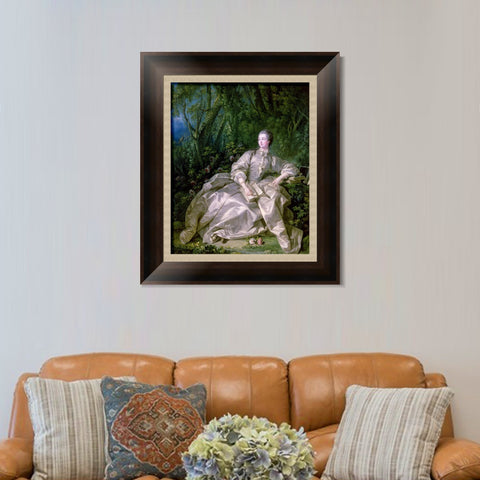 INVIN ART Framed Canvas Art Giclee Print madame de pompadour by Francois Boucher Wall Art Living Room Home Office Decorations
