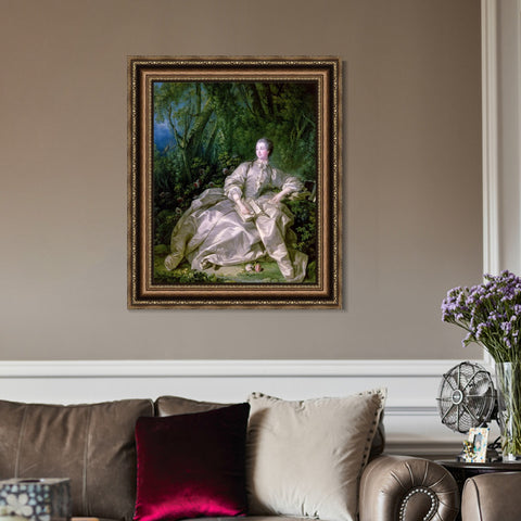 INVIN ART Framed Canvas Art Giclee Print madame de pompadour by Francois Boucher Wall Art Living Room Home Office Decorations