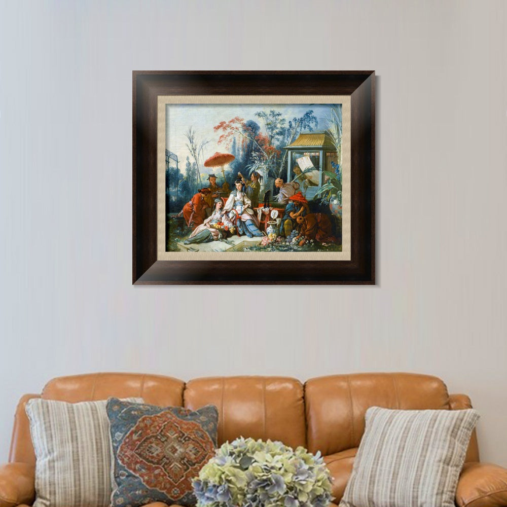 INVIN ART Framed Canvas Art Giclee Print Series#067 by Francois Boucher Wall Art Living Room Home Office Decorations