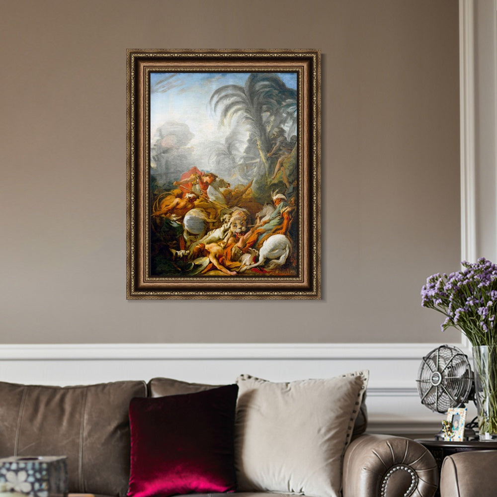 INVIN ART Framed Canvas Art Giclee Print Series#071 by Francois Boucher Wall Art Living Room Home Office Decorations