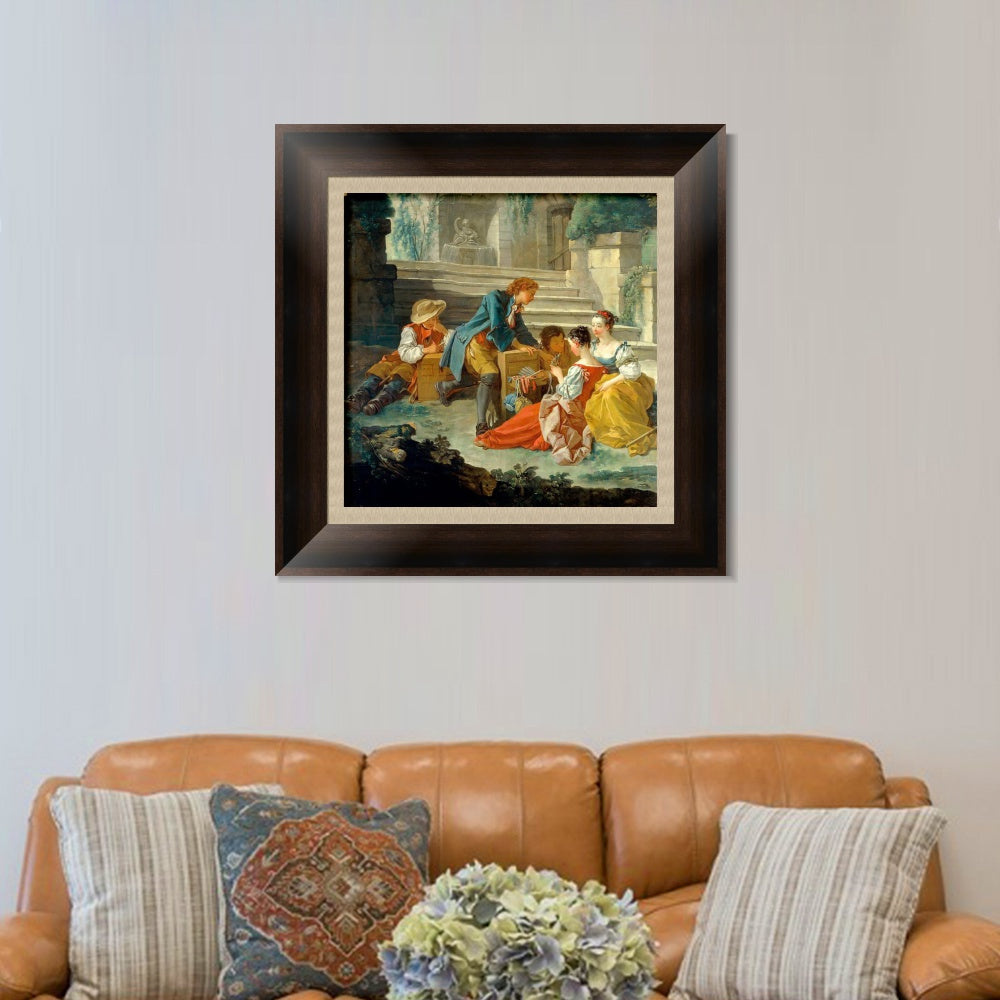 INVIN ART Framed Canvas Art Giclee Print Series#100 by Francois Boucher Wall Art Living Room Home Office Decorations