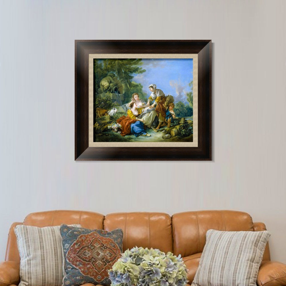 INVIN ART Framed Canvas Art Giclee Print Series#108 by Francois Boucher Wall Art Living Room Home Office Decorations