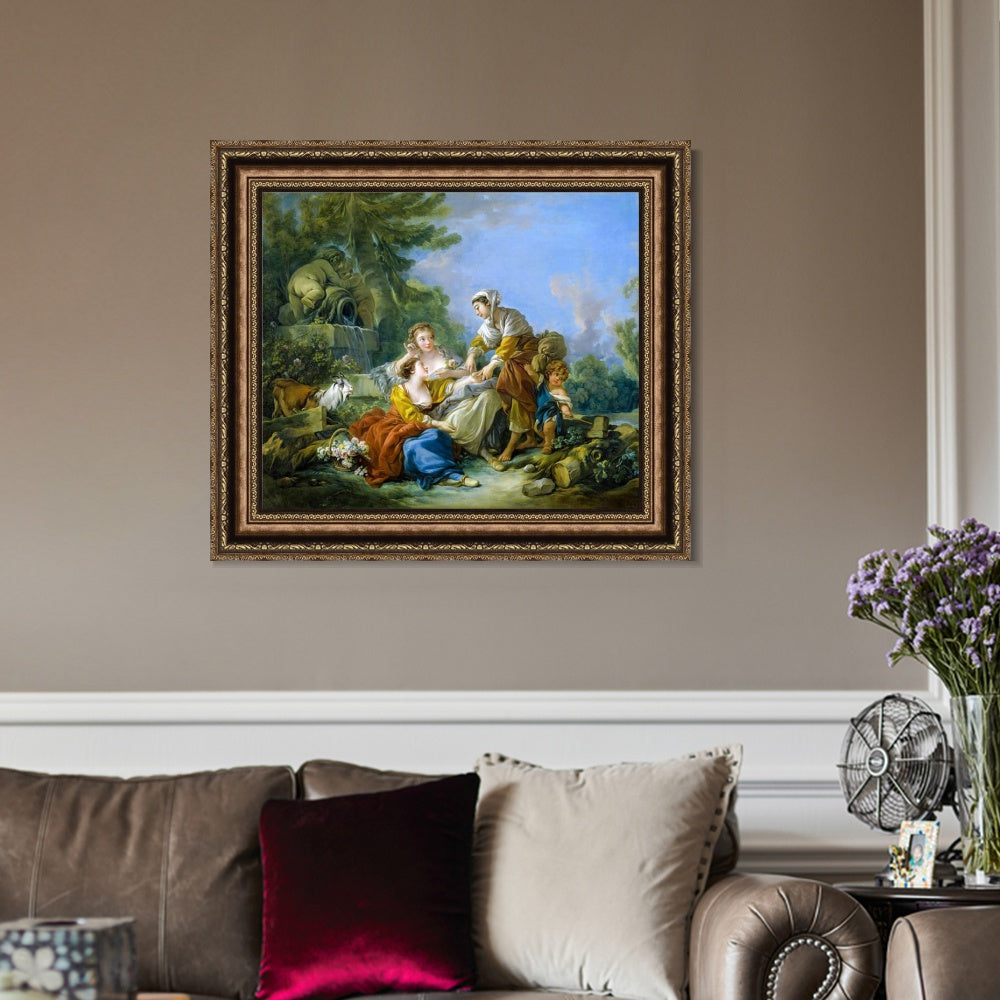 INVIN ART Framed Canvas Art Giclee Print Series#108 by Francois Boucher Wall Art Living Room Home Office Decorations