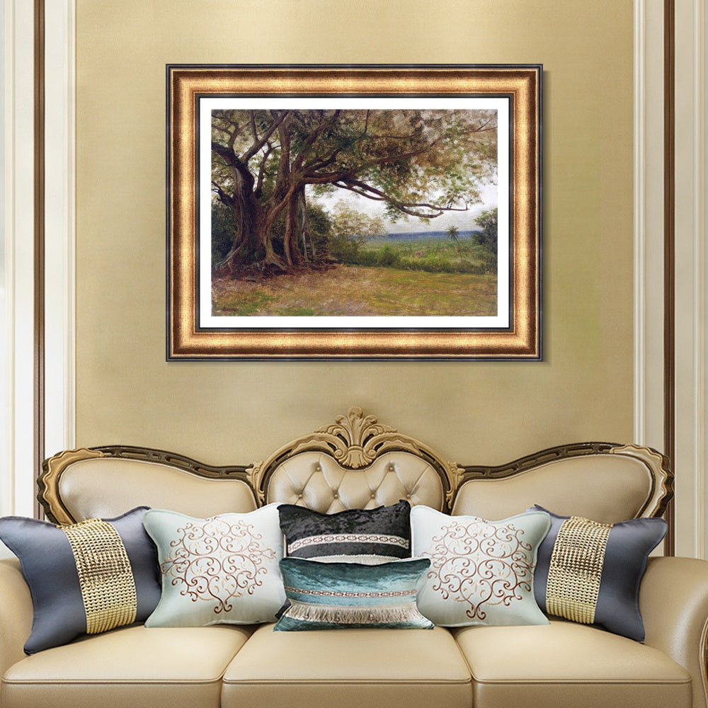 INVIN ART Framed Canvas Art Giclee Print The Trees by Albert Bierstadt Wall Art