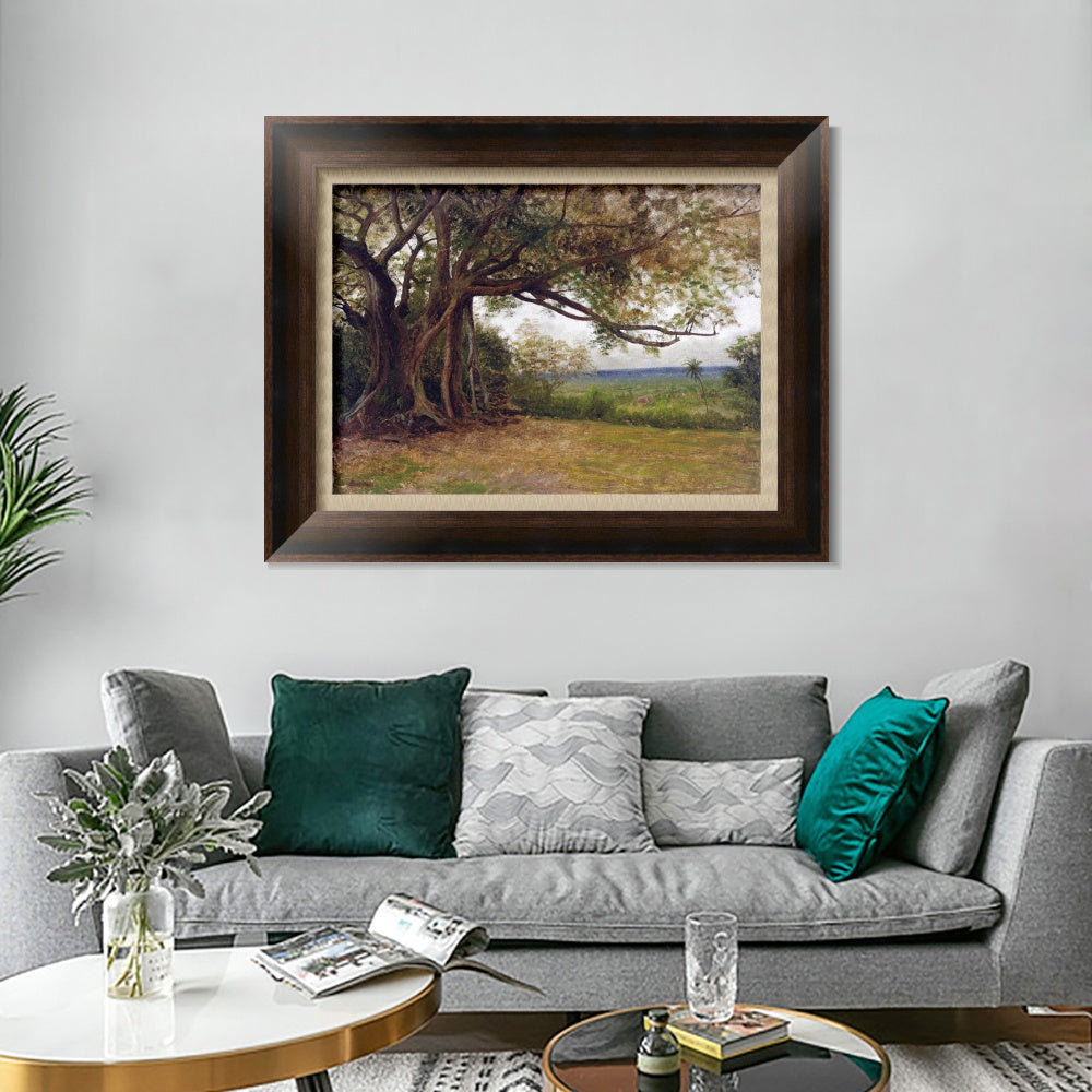 INVIN ART Framed Canvas Art Giclee Print The Trees by Albert Bierstadt Wall Art