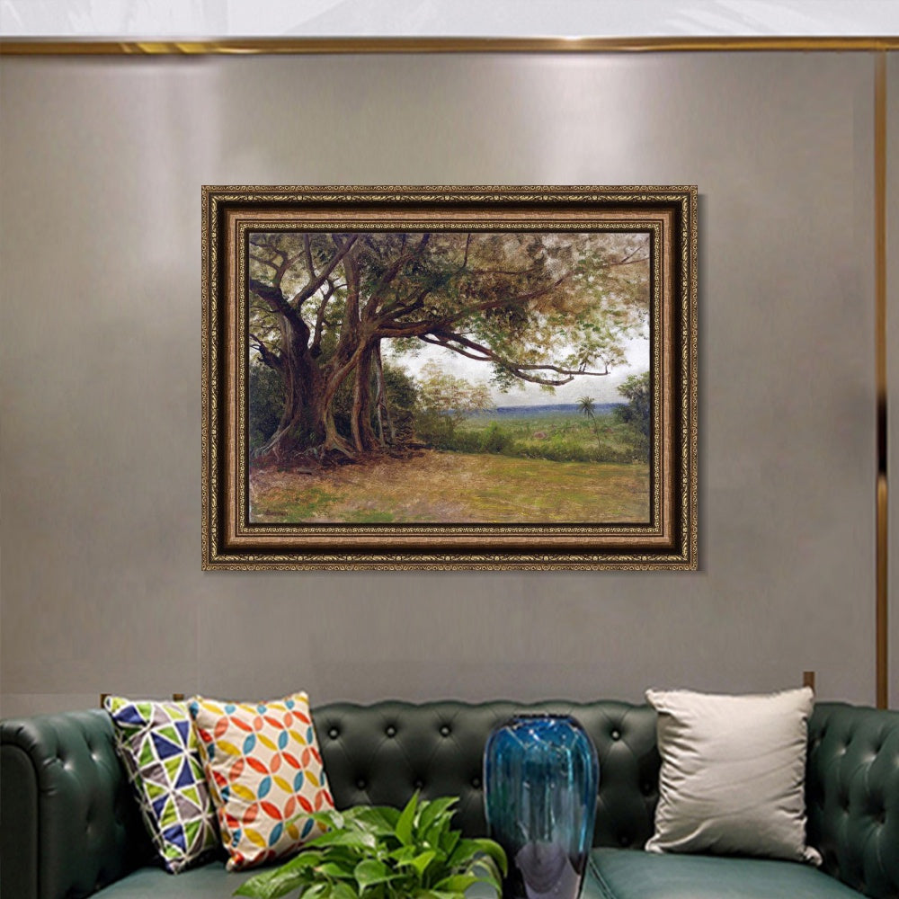 INVIN ART Framed Canvas Art Giclee Print The Trees by Albert Bierstadt Wall Art