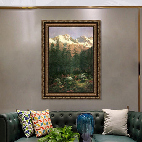 INVIN ART Framed Canvas Art Giclee Print Series#017 by Albert Bierstadt Wall Art Living Room Home Office Decorations