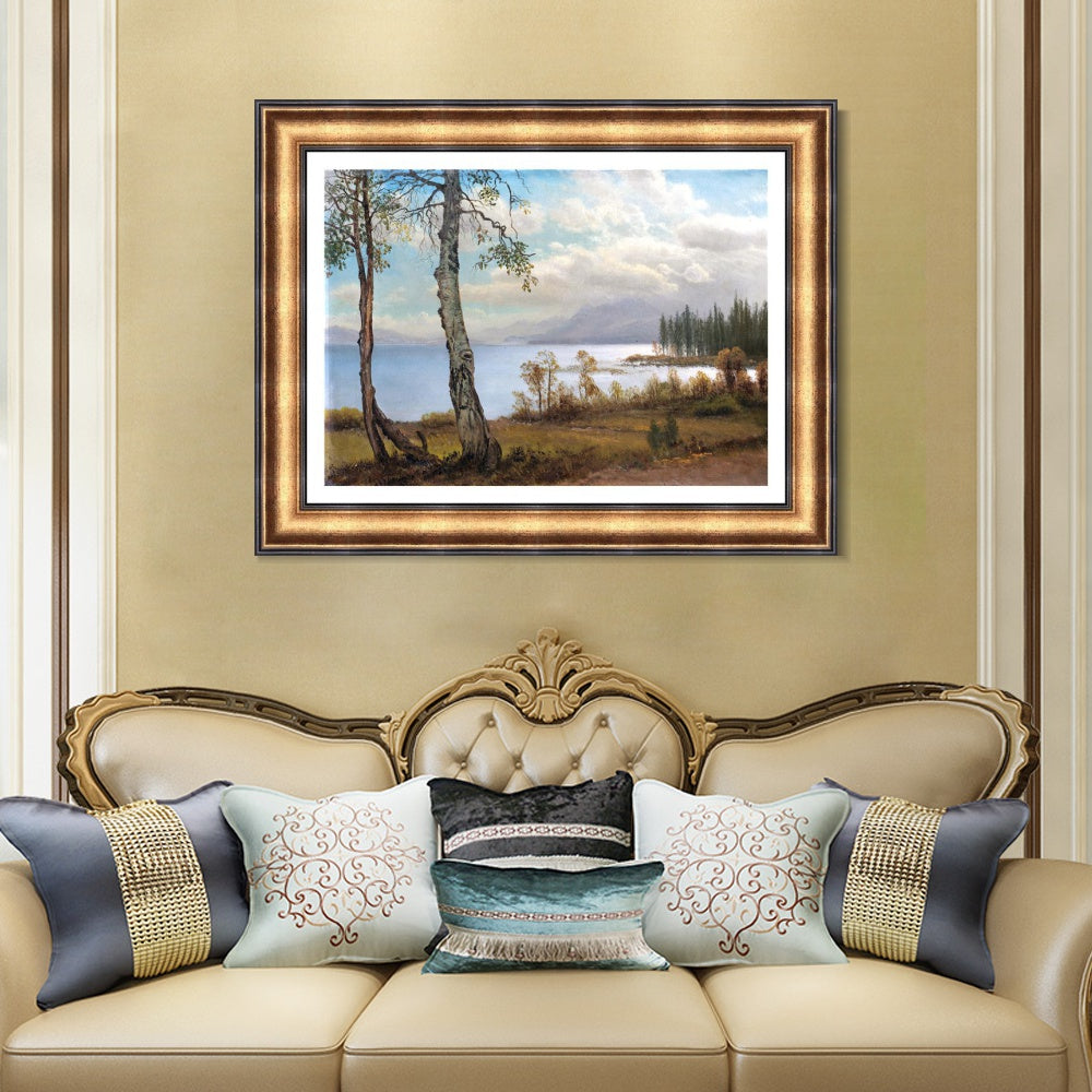 INVIN ART Framed Canvas Art Giclee Print Series#020 by Albert Bierstadt Wall Art
