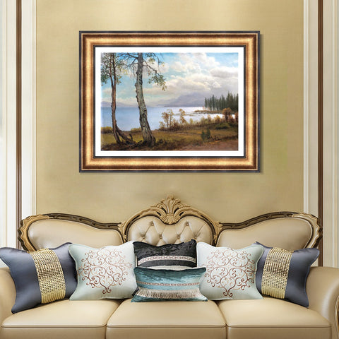 INVIN ART Framed Canvas Art Giclee Print Series#020 by Albert Bierstadt Wall Art Living Room Home Office Decorations