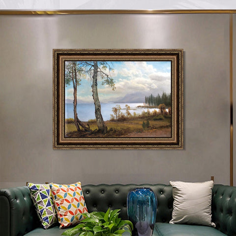INVIN ART Framed Canvas Art Giclee Print Series#020 by Albert Bierstadt Wall Art Living Room Home Office Decorations