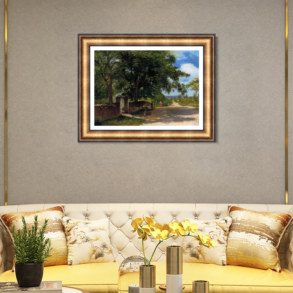 INVIN ART Framed Canvas Art Giclee Print life in the countryside by Albert Bierstadt Wall Art