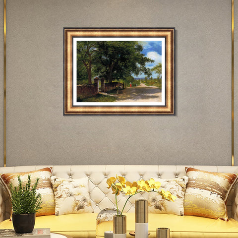 INVIN ART Framed Canvas Art Giclee Print life in the countryside by Albert Bierstadt Wall Art Living Room Home Office Decorations
