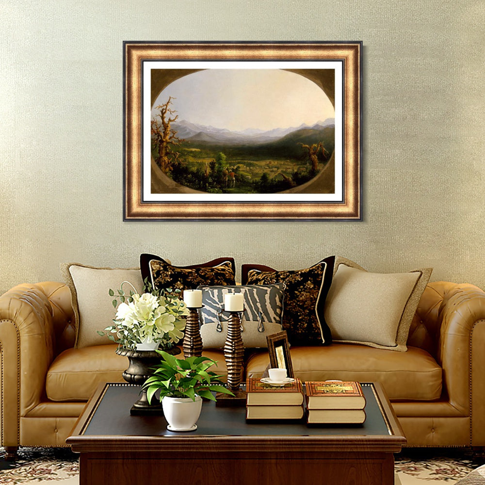 INVIN ART Framed Canvas Art Giclee Print Mountains#2 by Albert Bierstadt Wall Art