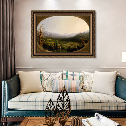 INVIN ART Framed Canvas Art Giclee Print Mountains#2 by Albert Bierstadt Wall Art Living Room Home Office Decorations