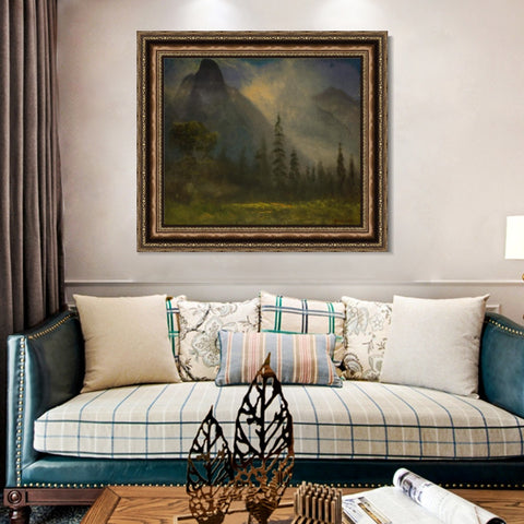 INVIN ART Framed Canvas Art Giclee Print life in the countryside by Albert Bierstadt Wall Art Living Room Home Office Decorations