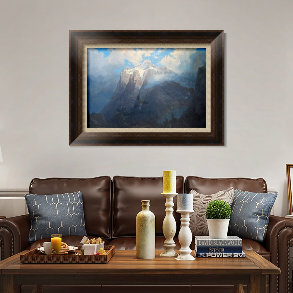 INVIN ART Framed Canvas Art Giclee Print Series#58 Snow Mountain by Albert Bierstadt Wall Art