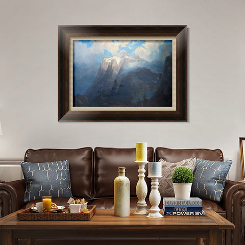 INVIN ART Framed Canvas Art Giclee Print Series#58 Snow Mountain by Albert Bierstadt Wall Art Living Room Home Office Decorations