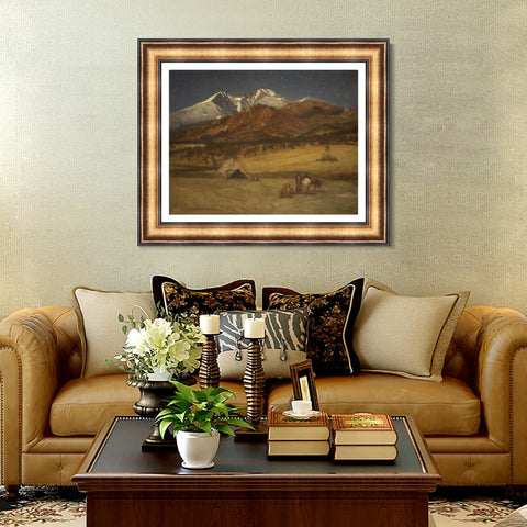 INVIN ART Framed Canvas Art Giclee Print Series#66 by Albert Bierstadt Wall Art Living Room Home Office Decorations