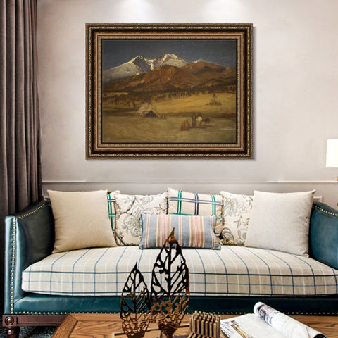 INVIN ART Framed Canvas Art Giclee Print Series#66 by Albert Bierstadt Wall Art Living Room Home Office Decorations