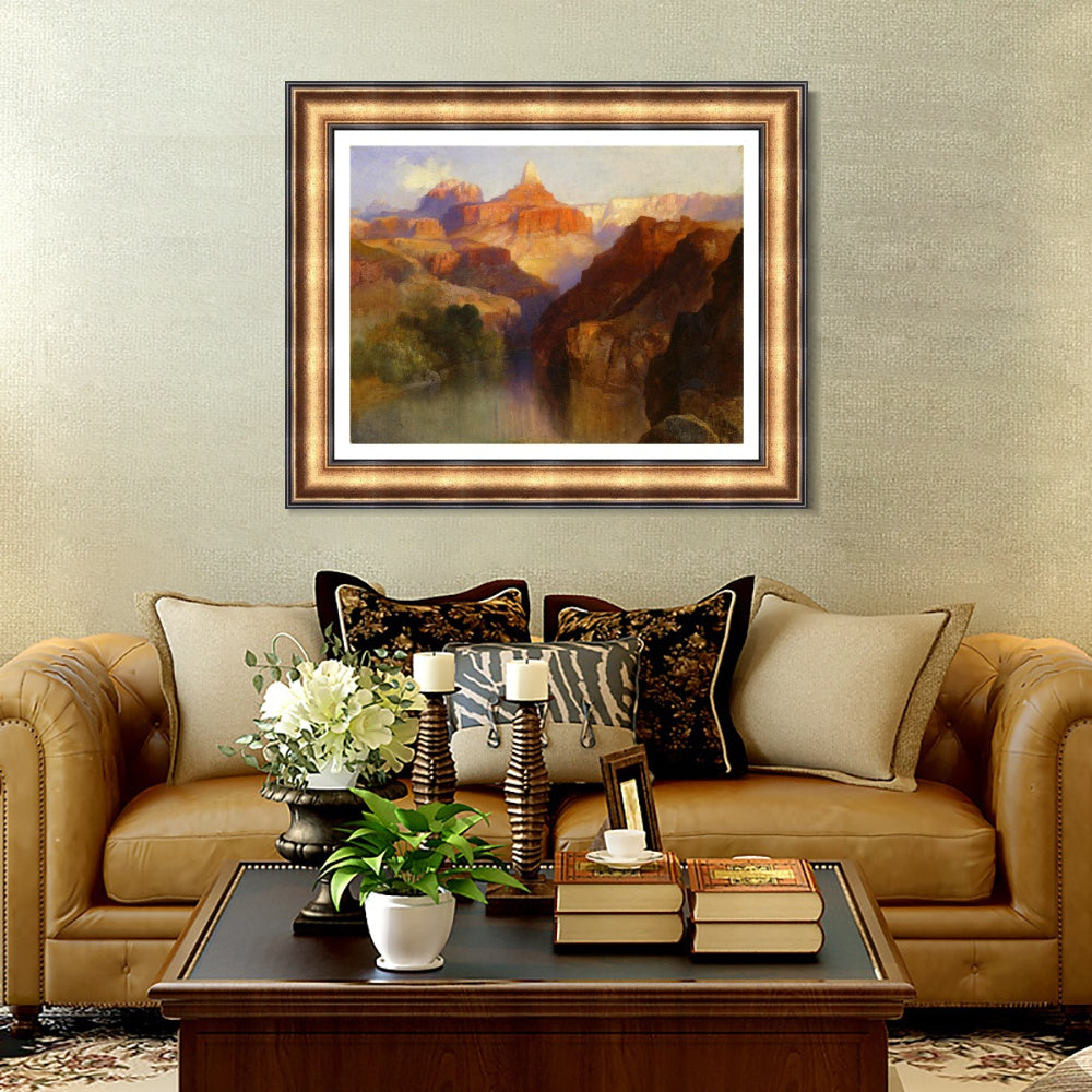 INVIN ART Framed Canvas Art Giclee Print Mountains#4 by Albert Bierstadt Wall Art