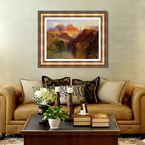 INVIN ART Framed Canvas Art Giclee Print Mountains#4 by Albert Bierstadt Wall Art Living Room Home Office Decorations